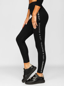 Női leggings fekete színben Bolf W7106