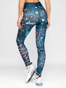 Női leggings gránátkék színben Bolf 20755