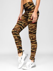 Női leggings khaki színben Bolf YW01044