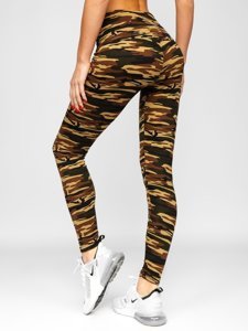 Női leggings khaki színben Bolf YW01044