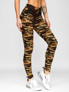 Női leggings khaki színben Bolf YW01044