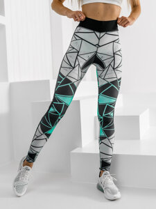 Női leggings mentazöld színben Bolf 20432