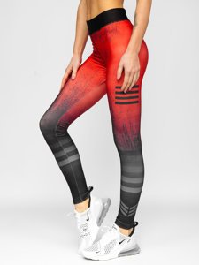 Női leggings piros színben Bolf 20433