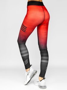 Női leggings piros színben Bolf 20433