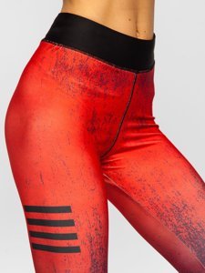 Női leggings piros színben Bolf 20433