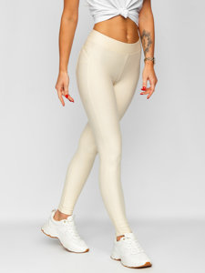 Női push up leggings ecrü színben Bolf J50718