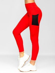 Piros női leggings nadrág Bolf XL009