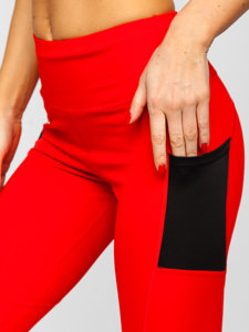 Piros női leggings nadrág Bolf XL009