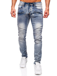 Sötétkék farmer férfi nadrág slim fit Bolf MP0094BS