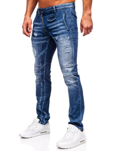 Sötétkék farmer férfi nadrág slim fit Bolf MP0110BS