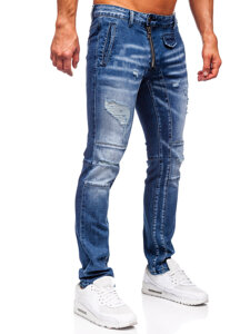 Sötétkék farmer férfi nadrág slim fit Bolf MP0110BS