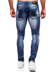 Sötétkék farmer férfi nadrág slim fit Bolf MP0113BS