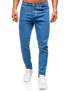 Sötétkék férfi farmer nadrág slim fit Bolf 6455