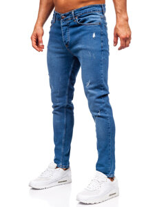 Sötétkék férfi farmer nadrág slim fit Bolf 6486