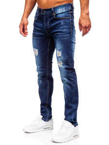 Sötétkék férfi slim fit farmer Bolf MP0017BS