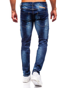 Sötétkék férfi slim fit farmer Bolf MP0017BS