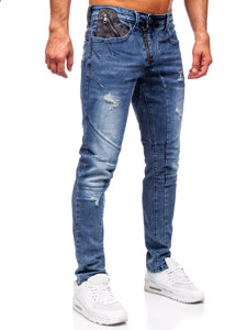 Sötétkék férfi slim fit farmer Bolf MP0045B