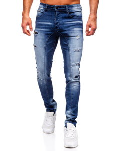 Sötétkék férfi slim fit farmer Bolf MP0159BS