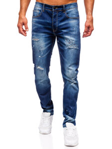 Sötétkék férfi slim fit farmer Bolf MP0170BS