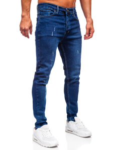 Sötétkék slim fit férfi farmer Bolf 6735