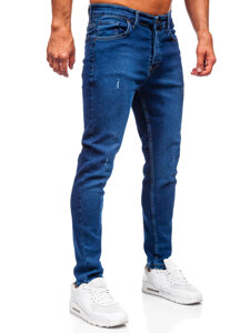 Sötétkék slim fit férfi farmer Bolf 6736