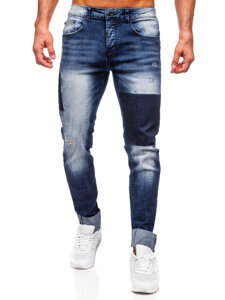 Sötétkék slim fit férfi farmer Bolf MP0144BS