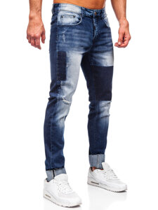 Sötétkék slim fit férfi farmer Bolf MP0144BS