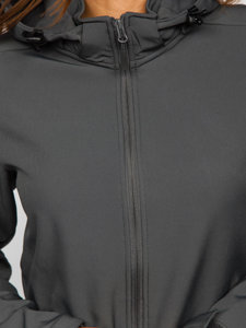 Sötétszürke női átmeneti softshell kabát Bolf HH018