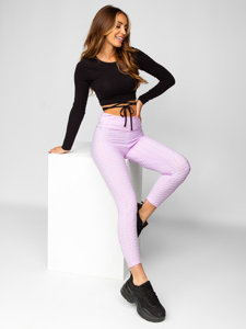 Világoslila női leggings Bolf YW88024